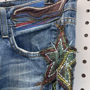 Vigoss Low Rise Bootcut‎ Jeans Exposed Hem Size 7/8 Embroidered Rodeo Western